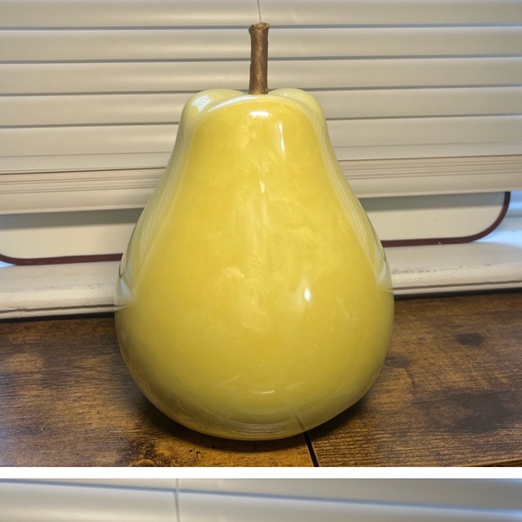 Yellow Ceramic Pear Home Accent - Picture 1 of 3